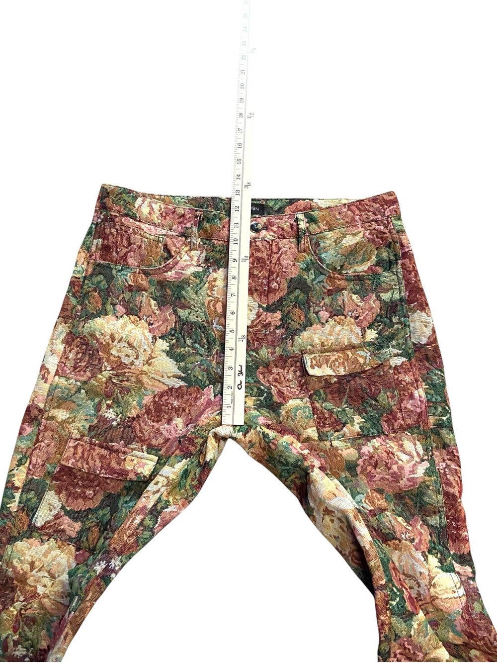 Novamen Pissarro Tapestry Slim Stacked Flare Pants - Multi 34 - Picture 11 of 15